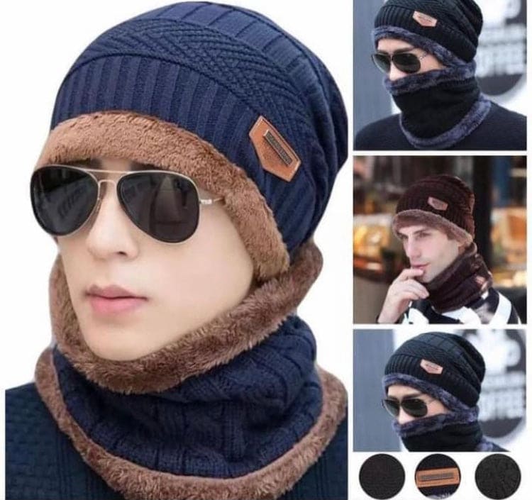 New Beanie Hat, Skin Cap & Scarf Set, New Coral Fleece Scarf, Men Wool Scarf Caps, Winter Beanies for Men New Beanie Hat, Skin Cap & Scarf Set, New Coral Fleece Scarf, Men Wool Scarf Caps, Winter Beanies for Men